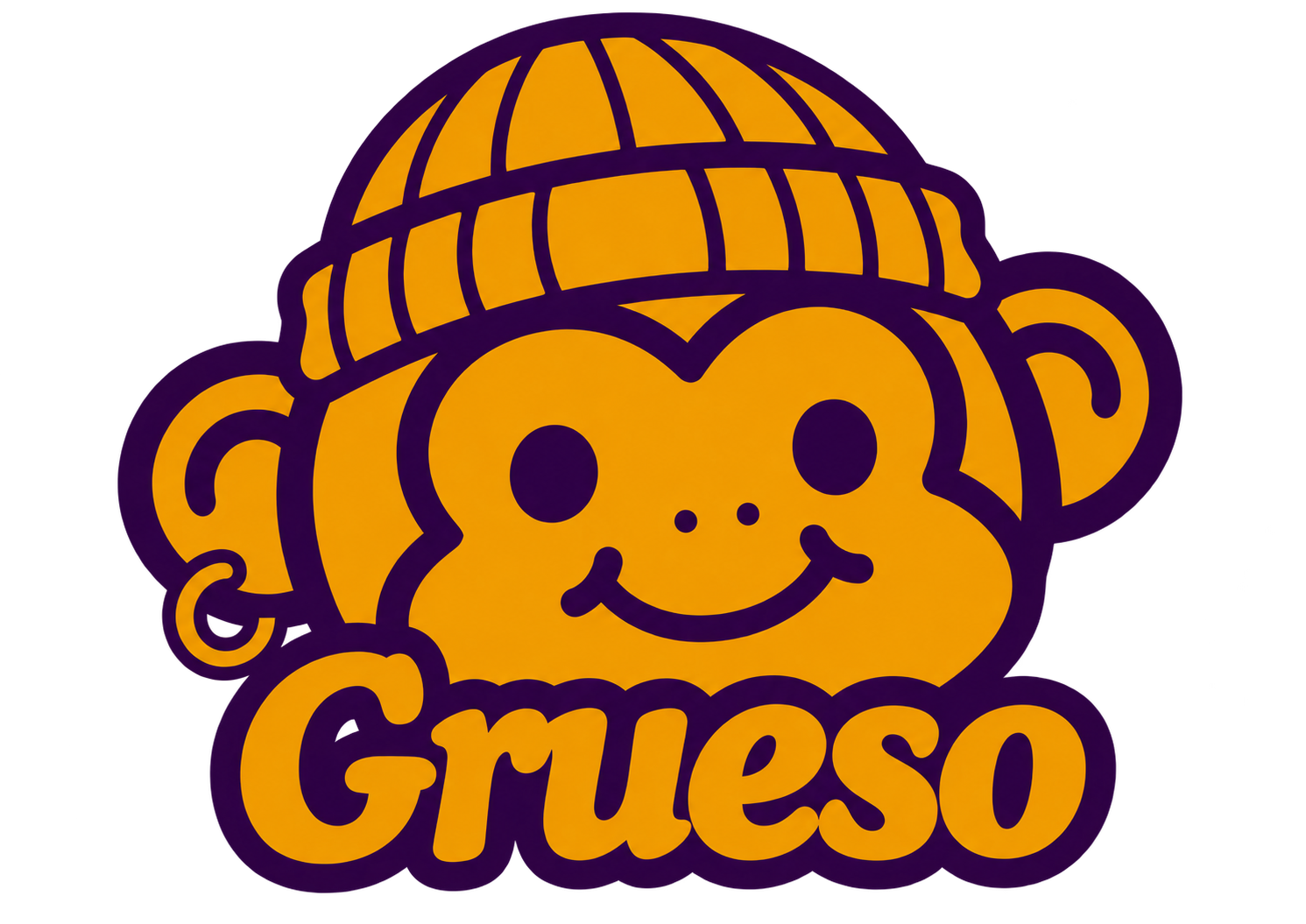 Logo de Grueso con el monito y su nombre
